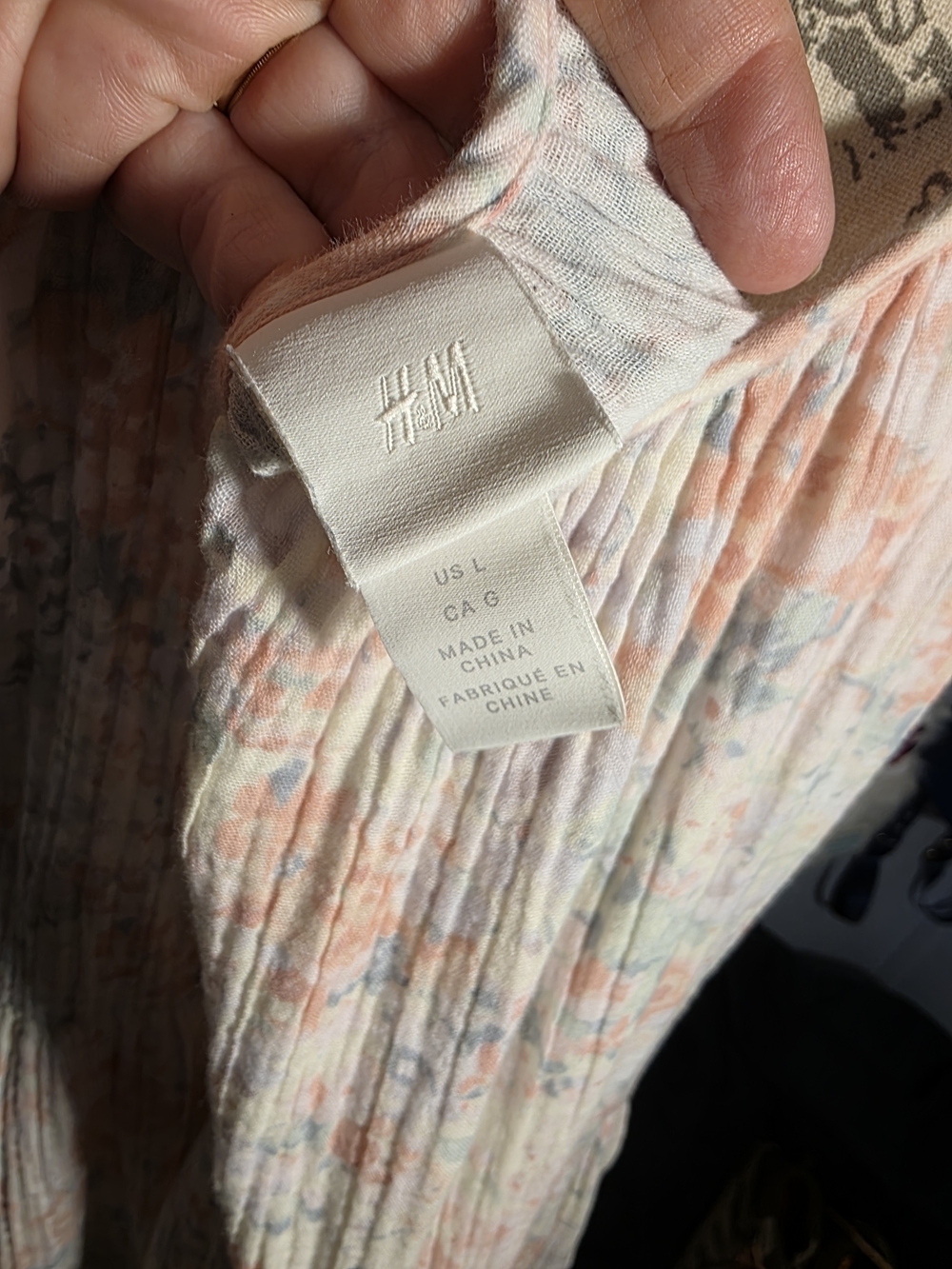 H&M Pastel Floral Tiered Maxi Dress in Peach and Mint - Picture 5 of 9
